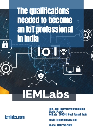 The qualifications needed to become an IoT professional in India