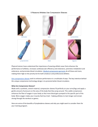 5 Reasons Athletes Use Compression Sleeves