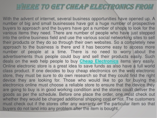 cheap electronics