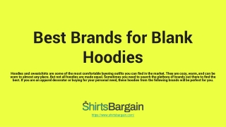 Best Brands for Blank Hoodies