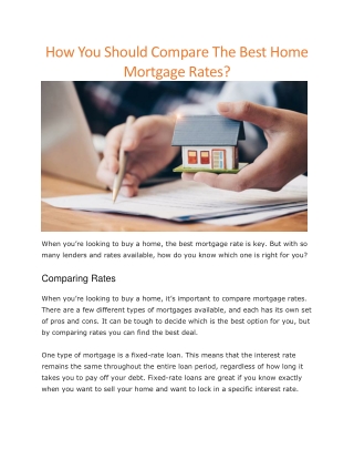 best home mortgage rates