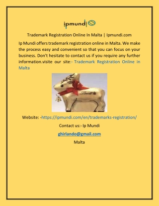 Trademark Registration Online In Malta  Ipmundi