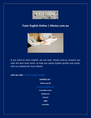 Tutor English Online