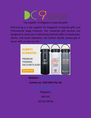 Top supplier of Singapore corporate gifts