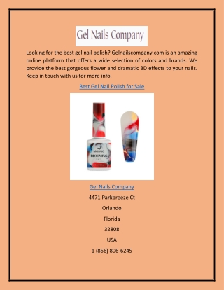 Best Gel Nail Polish For Sale  Gelnailscompany.com (1)