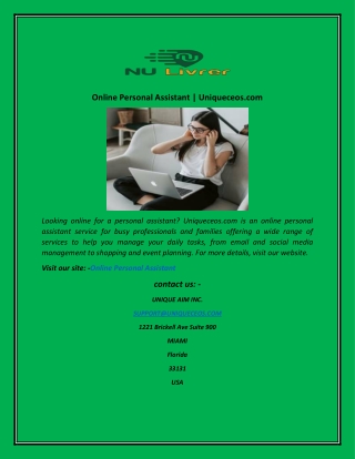 Online Personal Assistant