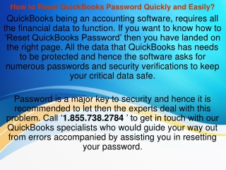 How to Reset QuickBooks Password Quickly and Easily