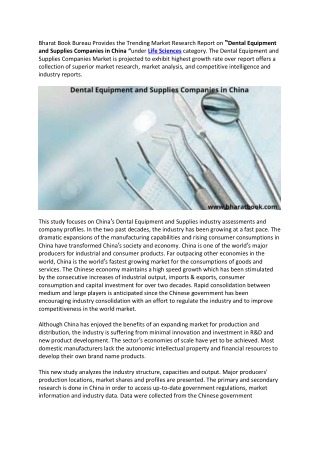 Dental Equipment and Supplies Companies