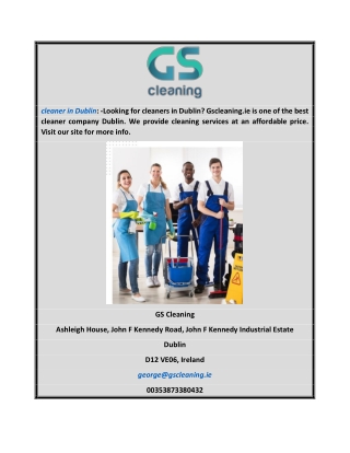 Cleaner in Dublin | Gscleaning.ie