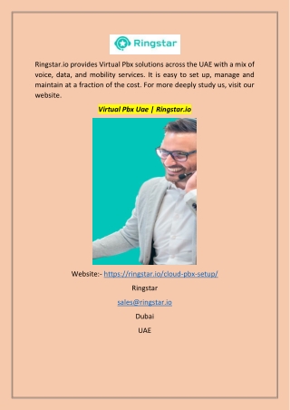 Virtual Pbx Uae  Ringstar.io