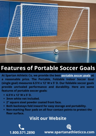 Features of Portable Soccer Goals