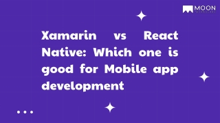 Xamarin vs React Native_ Which one is good for Mobile app development