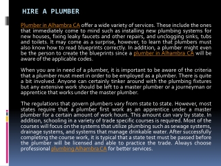 Hire a Plumber