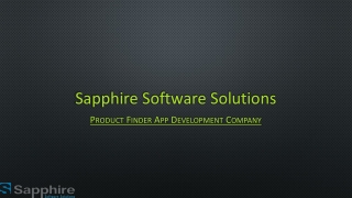 Product Finder App Development Company | Sapphire