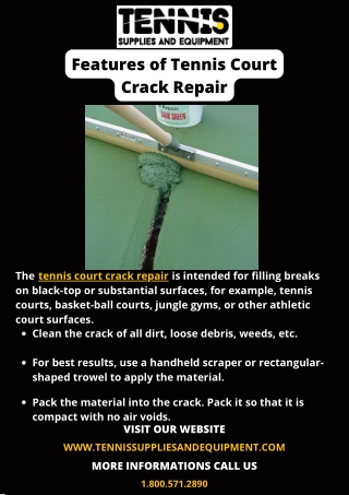 Features of Tennis Court Crack Repair