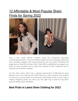 12 Affordable & Most Popular Shein Finds for Spring 2022