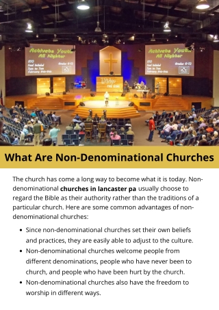 What Are Non-Denominational Churches