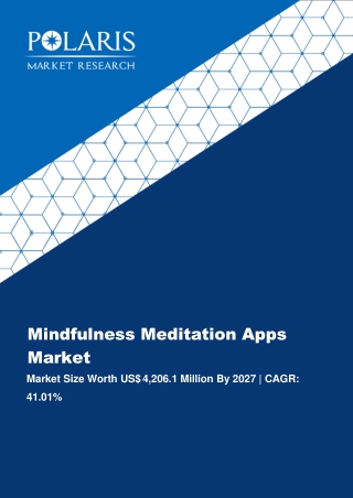 Mindfulness Meditation Apps Market Growth, Competition & Business Development
