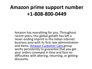Amazon prime support number