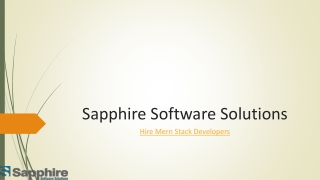 Hire Mern Stack Developers | Sapphire