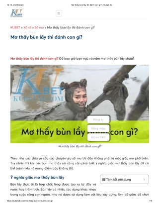 Mơ thấy bùn lầy thì đánh con gì_ - Kubet Ab