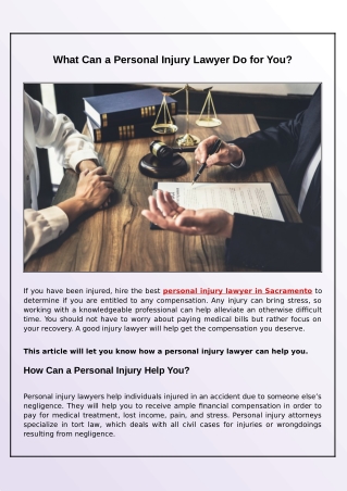 What Assistance Can a Personal Injury Lawyer Provide in Your Case?