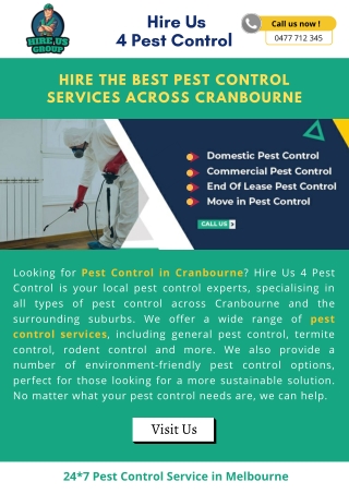 Hire The Best Pest Control Services Across Cranbourne