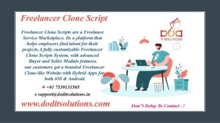 Best Online Freelancer Clone System - DOD IT SOLUTIONS