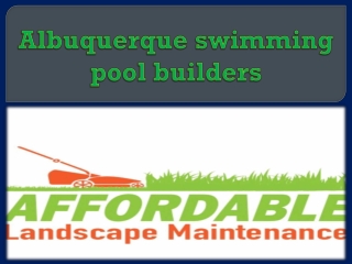 Albuquerque swimming pool builders