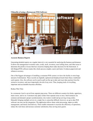 Best restaurant pos software