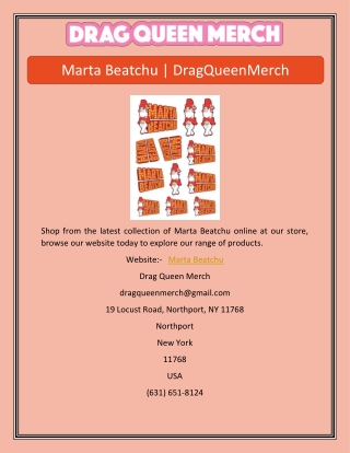 Marta Beatchu | DragQueenMerch