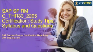 SAP SF RM C_THR83_2205 Certification : Study Tips, Syllabus & Questions