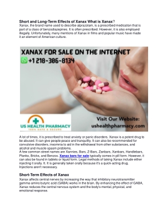 What is Xanax