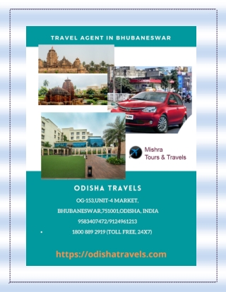 Book your personalized odysseys with the foremost travel agent in Bhubaneswar