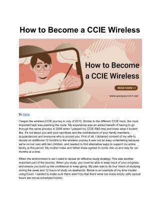 How to Become a CCIE Wireless