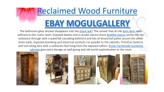 Reclaimed Wood Furniture