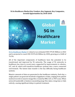 5G In Healthcare Market