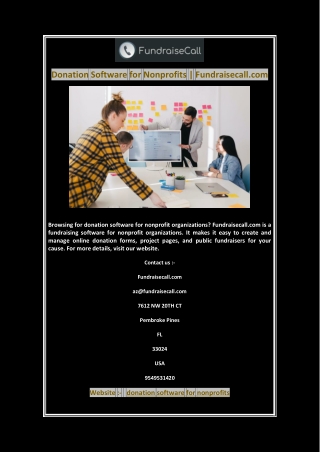 Donation Software for Nonprofits | Fundraisecall.com