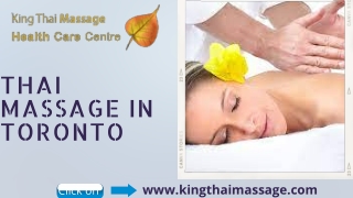 Best Thai Massage in Toronto with reasonable price