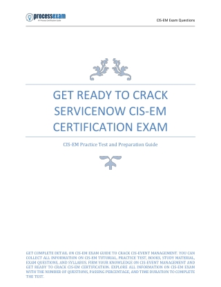 Get Ready to Crack ServiceNow CIS-EM Certification Exam