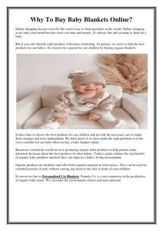 How to buy baby blankets online