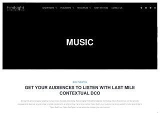 Music Focused Advertising Agency | Hindsight Solutions