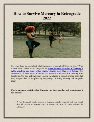 How to Survive Mercury in Retrograde 2022