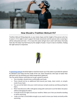 How Should a Triathlon Wetsuit Fit12