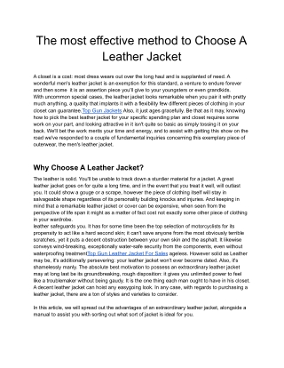the-most-effective-method-to-choose-a-leather-jacket