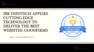IBR Infotech Applies Cutting-Edge Technology to Deliver the Best Websites GoodFirms