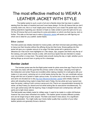 the-most-effective-method-to-wear-a-leather-jacket-with-style