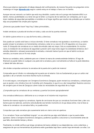 Trucos de Cerrajeros Económicos Zaragoza que debes saber!