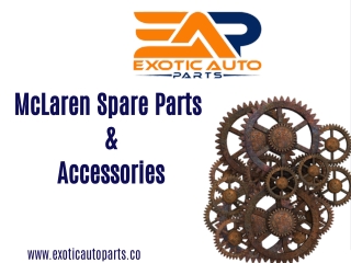 Buy McLaren Spare Parts & Accessories | UK | Exotic Auto Parts