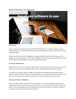 Retail pos software in uae